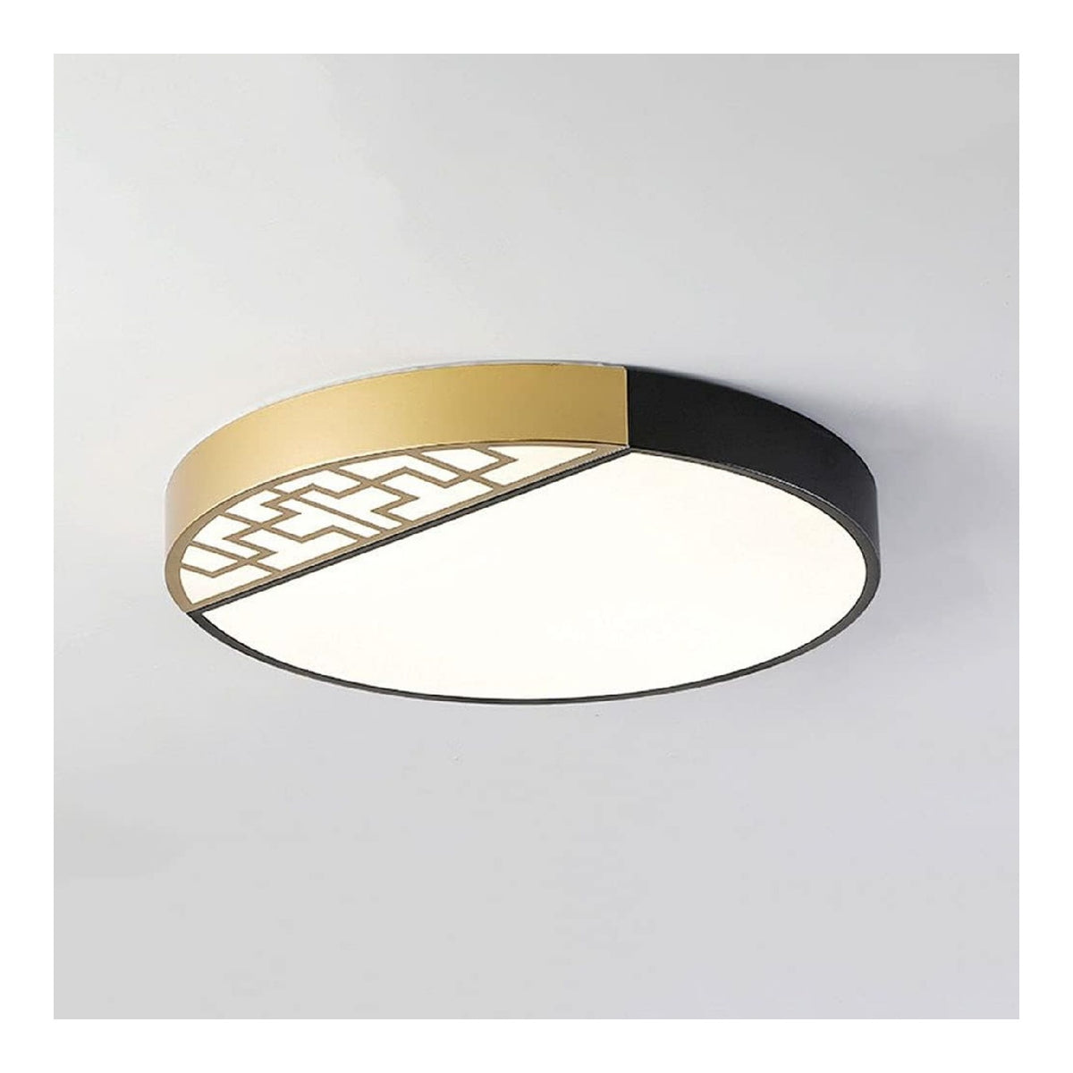 Plafonnier decoratif Noir et Blanc avec diffusion lumineuse harmonieuse ZH-4220