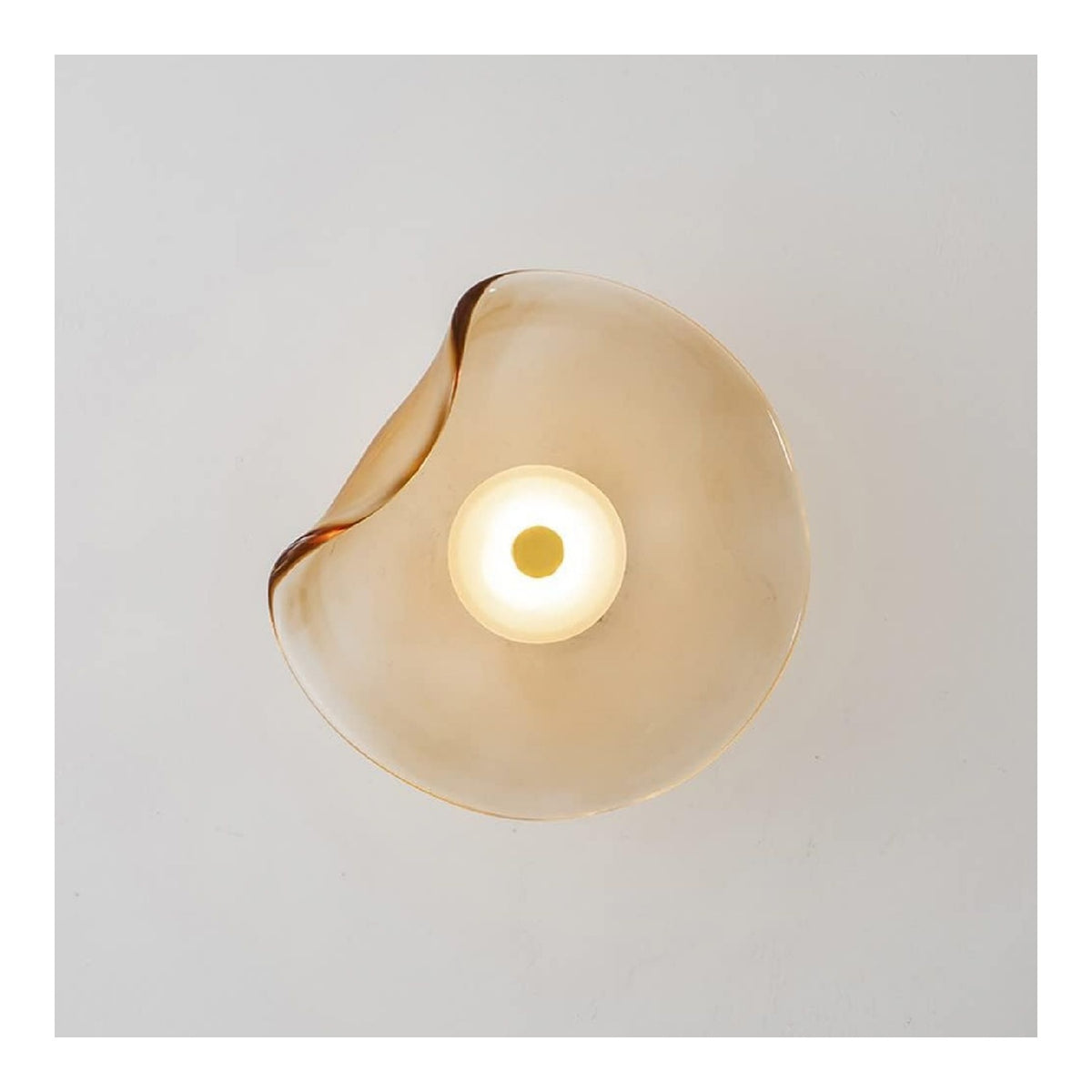 Applique murale Blanc et Ambre aux lignes epurees avec eclairage confortable 5 W 3000 K