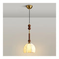 Suspension Ambre et Vert au style moderne avec conception fonctionnelle 40W E27