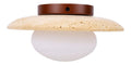 Luminaire Ambre et Vert a silhouette graphique de type applique murale