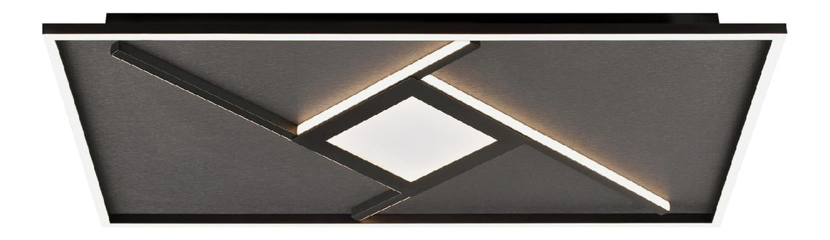Luminaire Noir et Vert a silhouette graphique de type plafonnier