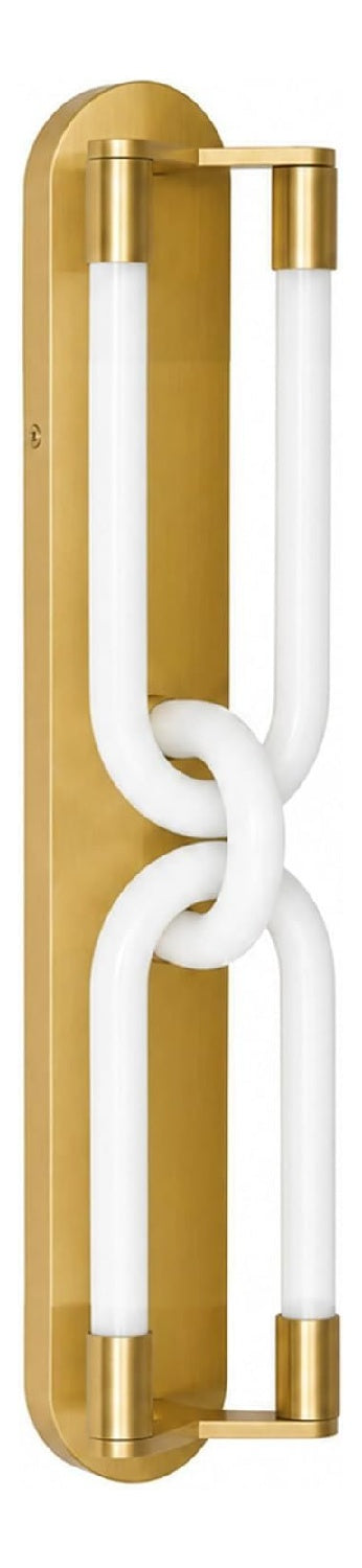Applique murale Blanc et Dore aux lignes epurees avec eclairage confortable 20W 3000K