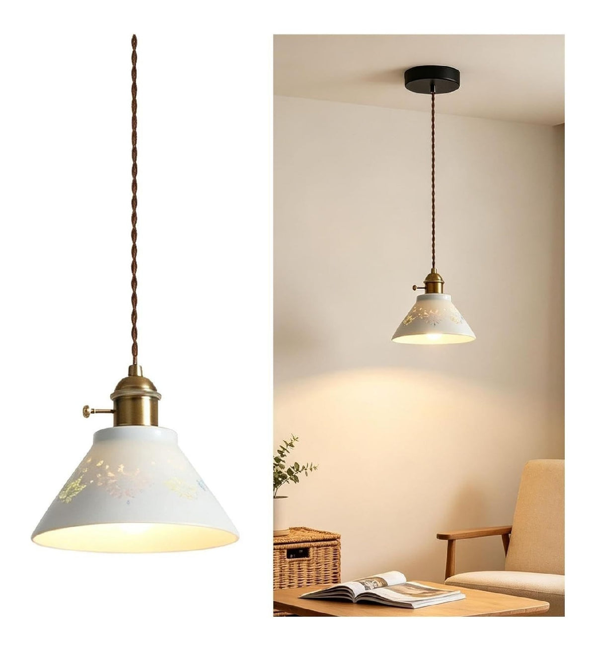 Eclairage Noir et Blanc contemporain en version suspension E27 JC-9020