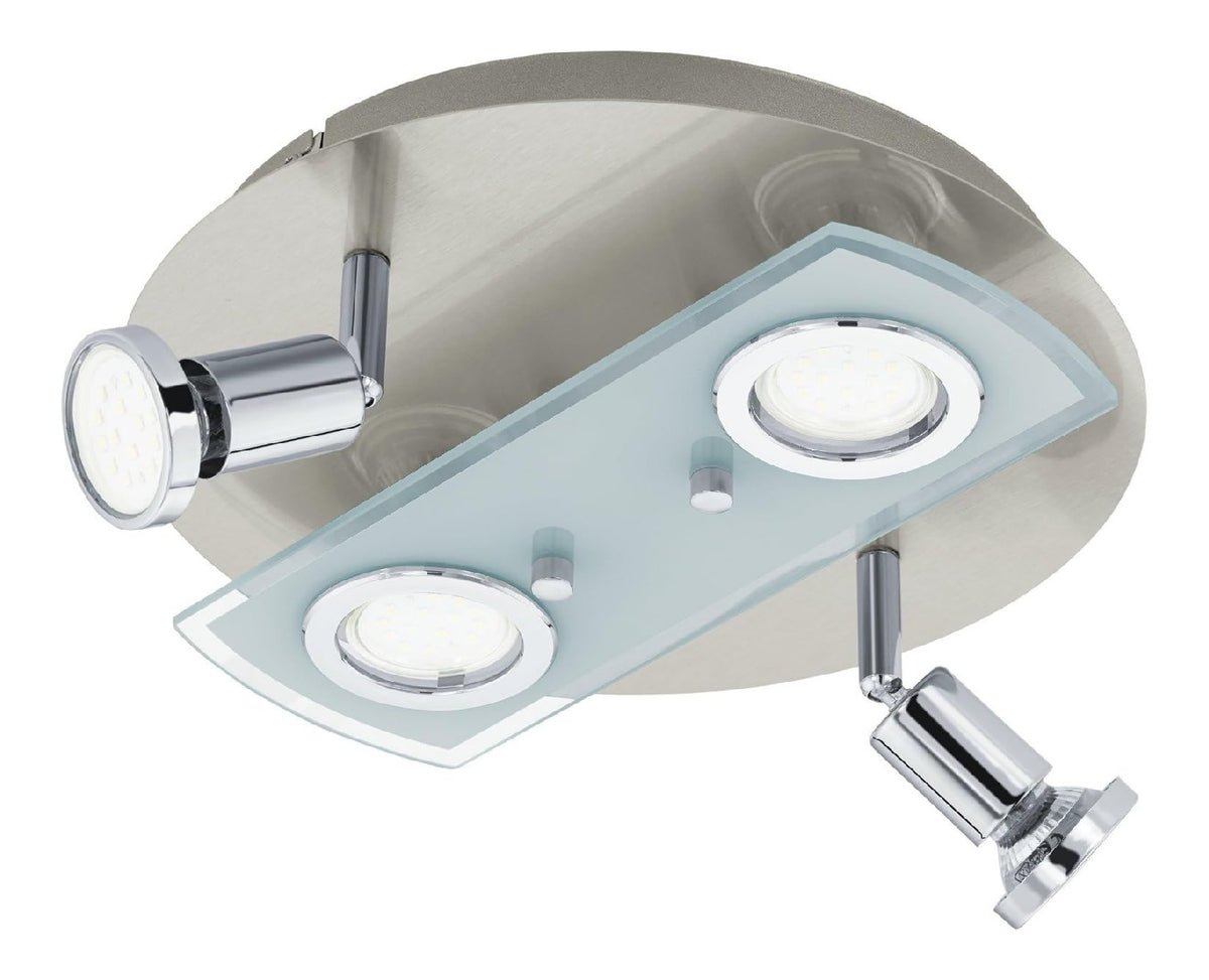 Luminaire Blanc et Ambre a silhouette graphique de type spot de plafond GU10