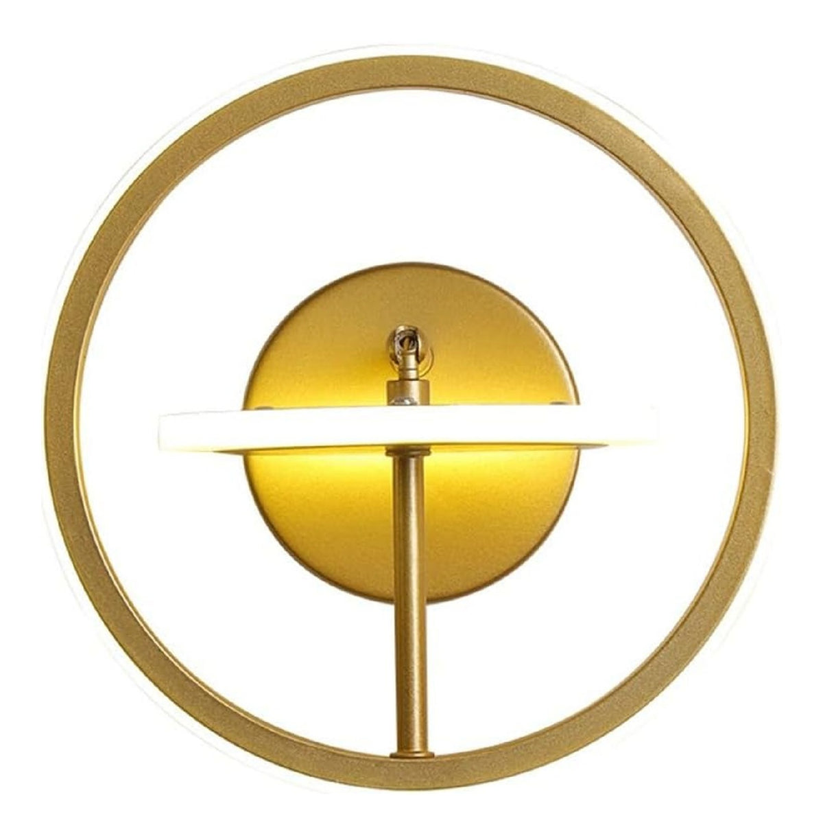 Solution lumineuse Blanc et Dore au dessin sobre en format applique murale 11 W