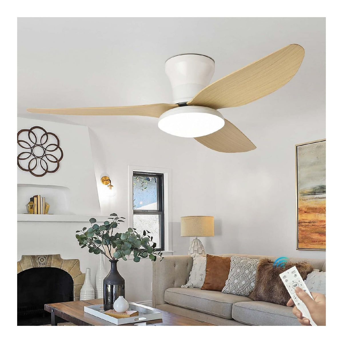Lustre Blanc et Ambre au style moderne avec conception fonctionnelle 3000K