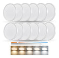 Plafonnier Blanc et Ambre aux lignes epurees avec eclairage confortable 24 W IP42 2700 K