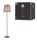 Lampadaire Gris aux lignes epurees avec eclairage confortable 20W E27