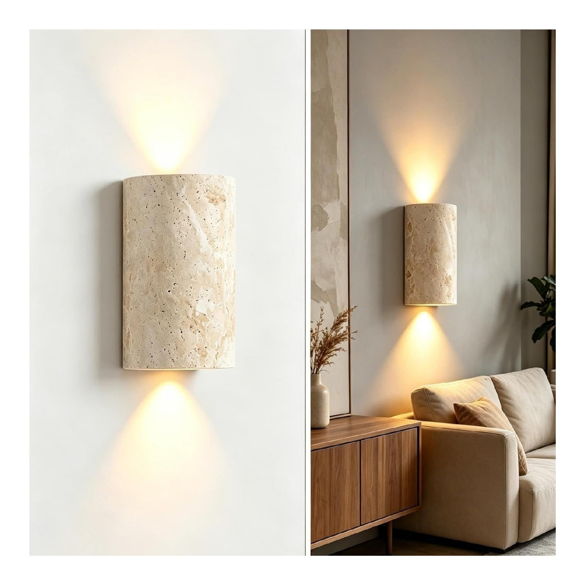 Solution lumineuse Vert au dessin sobre en format applique murale