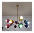 Solution lumineuse Ambre et Rouge au dessin sobre en format lustre