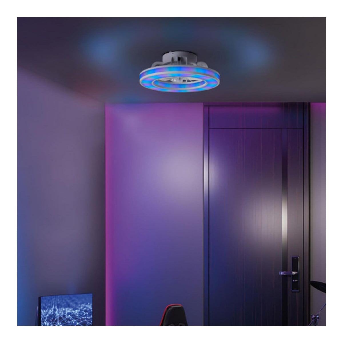 Eclairage Blanc et Ambre contemporain en version plafonnier 26 W 6500 K