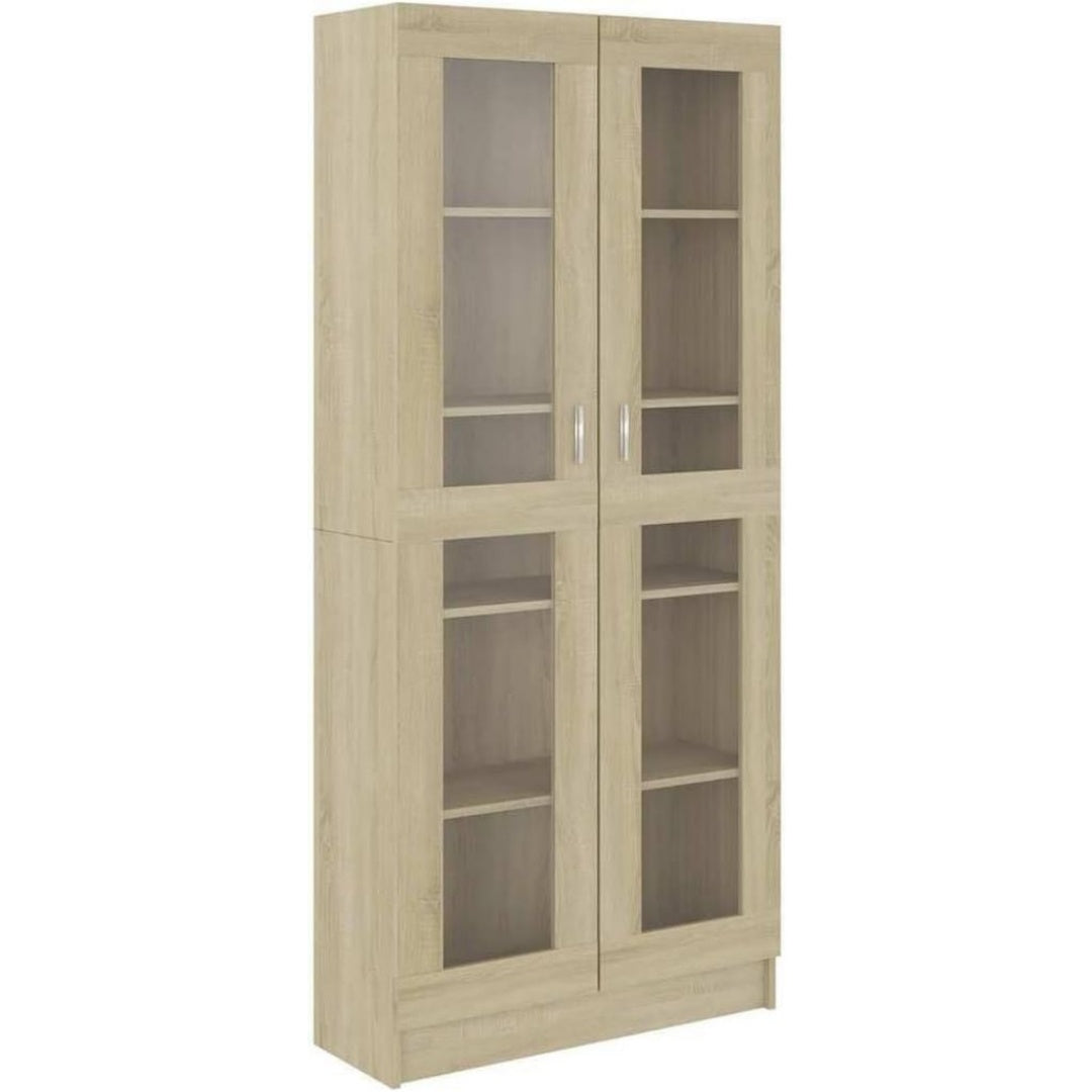 Rangements sur pied reglable finition bois blanc