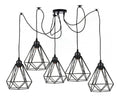 Solution lumineuse Noir au dessin sobre en format suspension 60 W E27
