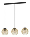 Eclairage Noir et Dore contemporain en version suspension 40 W E27