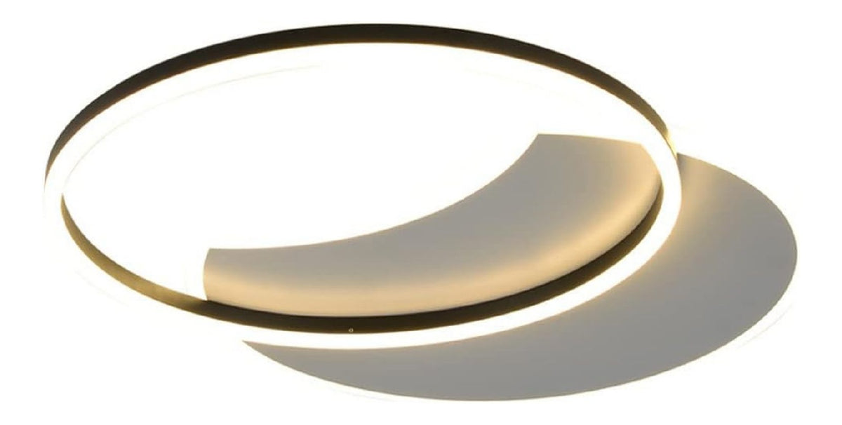 Plafonnier Noir et Blanc a presence elegante et lumiere agreable 40W 6000K