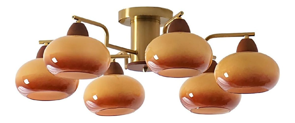 Lustre Dore et Ambre au style moderne avec conception fonctionnelle