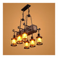 Suspension Ambre et Rouge a presence elegante et lumiere agreable E27