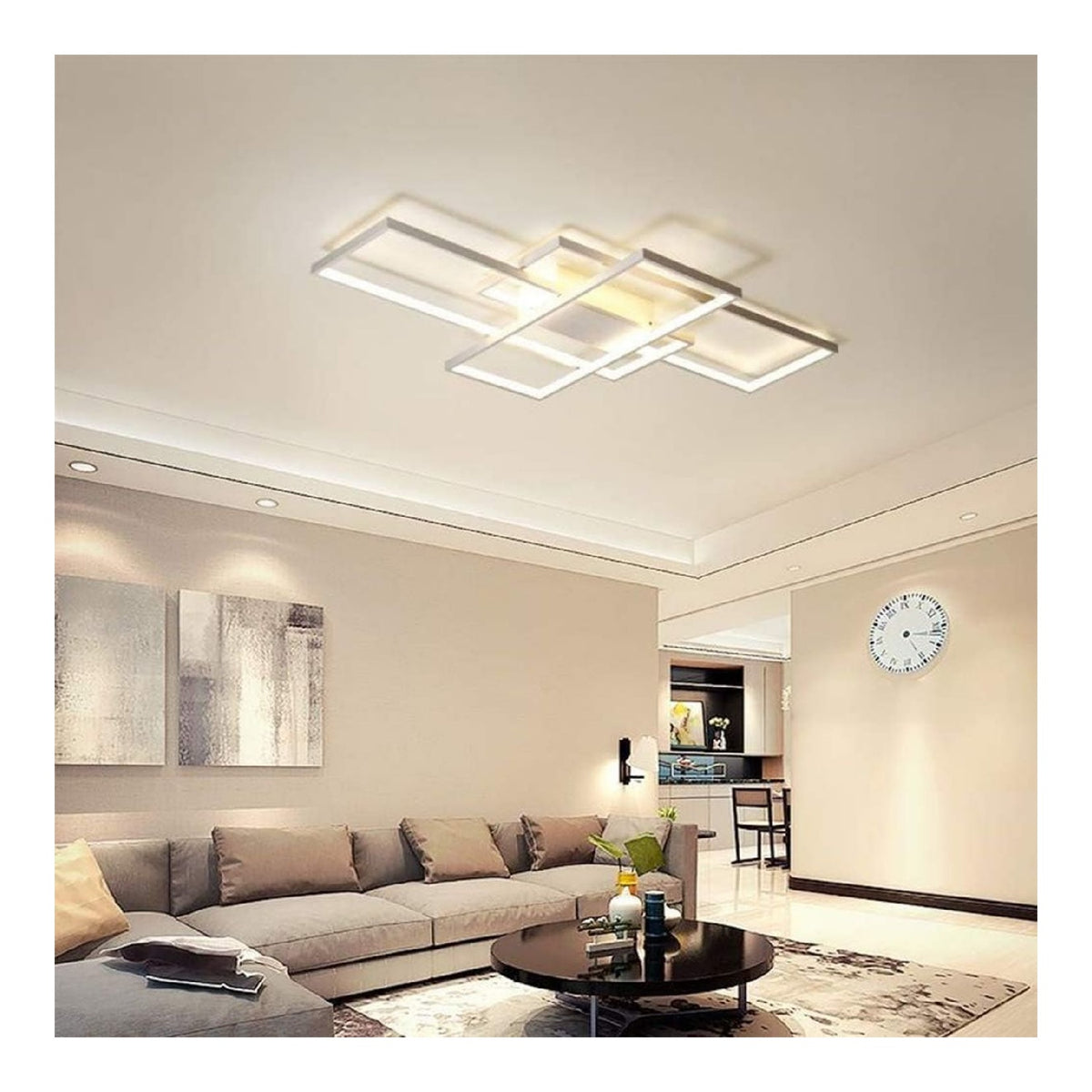 Suspension decoratif Noir et Blanc avec diffusion lumineuse harmonieuse 60 W