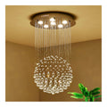 Lustre decoratif Argente et Transparent avec diffusion lumineuse harmonieuse GU10
