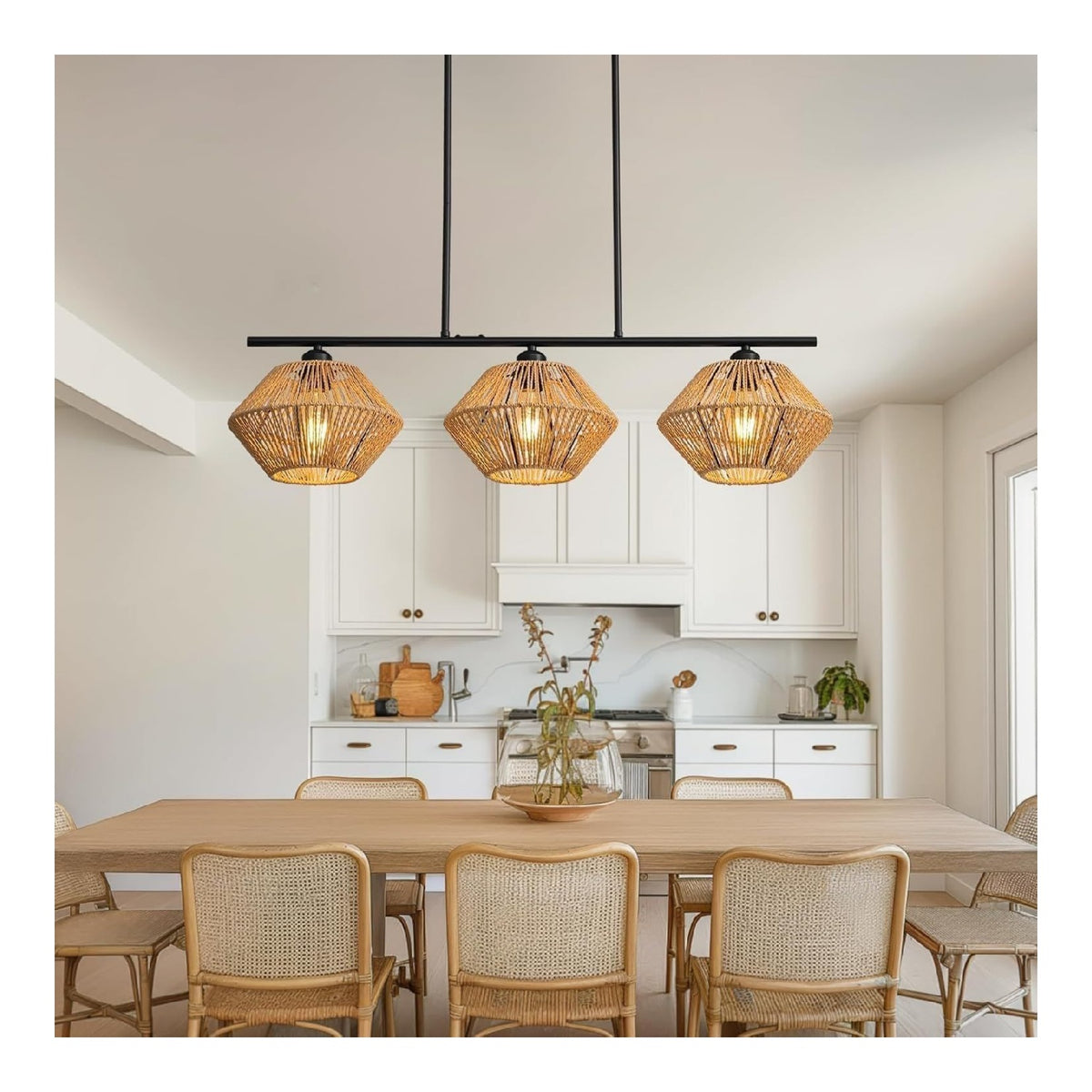 Suspension Noir et Blanc a presence elegante et lumiere agreable E27