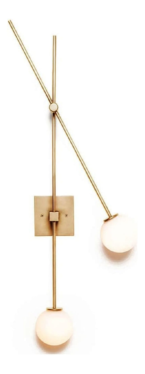 Applique murale Blanc et Ambre a presence elegante et lumiere agreable 2B-4531