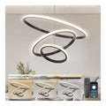 Suspension Noir et Blanc a presence elegante et lumiere agreable 45 W 3000K